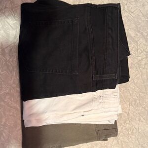 3 pair of Charter Club Pants Black/White/Olive